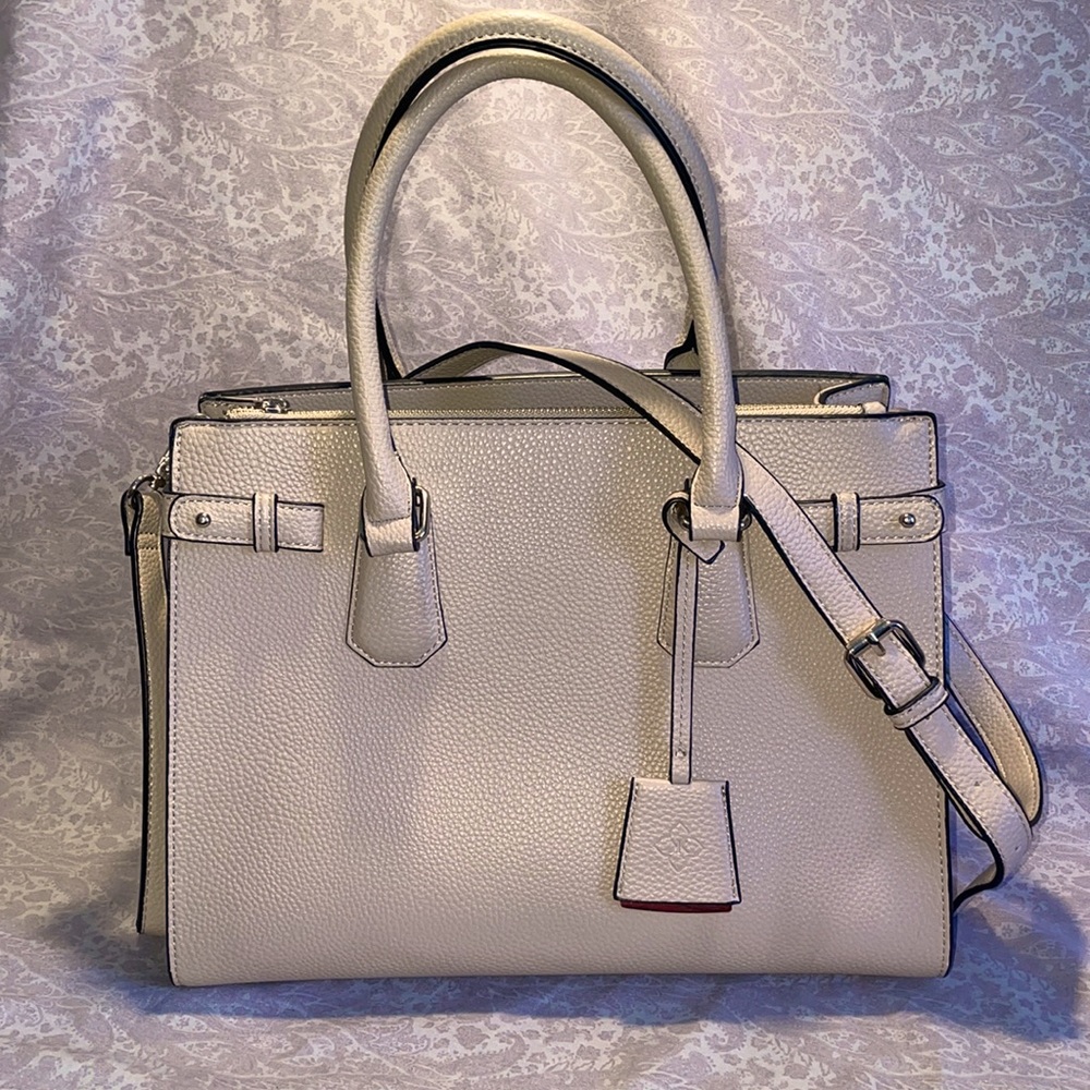 Kelly & Kate Laser Large Adjustable Crossbody Mauve Cream, Pink